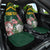 Personalized South Africa King Protea Car Seat Cover With Kente Patterns