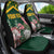 Personalized South Africa King Protea Car Seat Cover With Kente Patterns