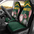 Personalized South Africa King Protea Car Seat Cover With Kente Patterns