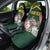 Personalized South Africa King Protea Car Seat Cover With Kente Patterns