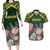 Personalized South Africa King Protea Couples Matching Long Sleeve Bodycon Dress and Hawaiian Shirt With Kente Patterns - Wonder Print Shop