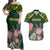 Personalized South Africa King Protea Couples Matching Off Shoulder Maxi Dress and Hawaiian Shirt With Kente Patterns - Wonder Print Shop