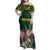 Personalized South Africa King Protea Family Matching Off Shoulder Maxi Dress and Hawaiian Shirt With Kente Patterns - Wonder Print Shop