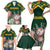 Personalized South Africa King Protea Family Matching Short Sleeve Bodycon Dress and Hawaiian Shirt With Kente Patterns - Wonder Print Shop