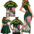 Personalized South Africa King Protea Family Matching Short Sleeve Bodycon Dress and Hawaiian Shirt With Kente Patterns - Wonder Print Shop