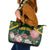 Personalized South Africa King Protea Leather Tote Bag With Kente Patterns - Wonder Print Shop