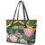 Personalized South Africa King Protea Leather Tote Bag With Kente Patterns - Wonder Print Shop