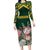 Personalized South Africa King Protea Long Sleeve Bodycon Dress With Kente Patterns - Wonder Print Shop