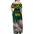 Personalized South Africa King Protea Off Shoulder Maxi Dress With Kente Patterns - Wonder Print Shop