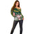 Personalized South Africa King Protea Off Shoulder Sweater With Kente Patterns - Wonder Print Shop