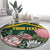 Personalized South Africa King Protea Round Carpet With Kente Patterns