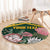 Personalized South Africa King Protea Round Carpet With Kente Patterns