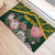 Personalized South Africa King Protea Rubber Doormat With Kente Patterns - Wonder Print Shop