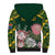 Personalized South Africa King Protea Sherpa Hoodie With Kente Patterns - Wonder Print Shop