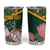 Personalized South Africa King Protea Tumbler Cup With Kente Patterns - Wonder Print Shop