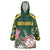 Personalized South Africa King Protea Wearable Blanket Hoodie With Kente Patterns - Wonder Print Shop