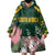 Personalized South Africa King Protea Wearable Blanket Hoodie With Kente Patterns - Wonder Print Shop