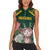 Personalized South Africa King Protea Women Sleeveless Polo Shirt With Kente Patterns - Wonder Print Shop