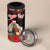 Personalized Albania Christmas 4 in 1 Can Cooler Tumbler Albanian Man Playing Lahuta With Red Poppy - Wonder Print Shop