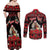 Personalized Albania Christmas Couples Matching Off Shoulder Maxi Dress and Long Sleeve Button Shirt Albanian Man Playing Lahuta With Red Poppy - Wonder Print Shop