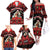 Personalized Albania Christmas Family Matching Off The Shoulder Long Sleeve Dress and Hawaiian Shirt Albanian Man Playing Lahuta With Red Poppy - Wonder Print Shop