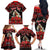 Personalized Albania Christmas Family Matching Off The Shoulder Long Sleeve Dress and Hawaiian Shirt Albanian Man Playing Lahuta With Red Poppy - Wonder Print Shop