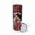 Personalized Albania Christmas Skinny Tumbler Albanian Man Playing Lahuta With Red Poppy - Wonder Print Shop