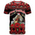 Personalized Albania Christmas T Shirt Albanian Man Playing Lahuta With Red Poppy - Wonder Print Shop