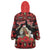 Personalized Albania Christmas Wearable Blanket Hoodie Albanian Man Playing Lahuta With Red Poppy - Wonder Print Shop