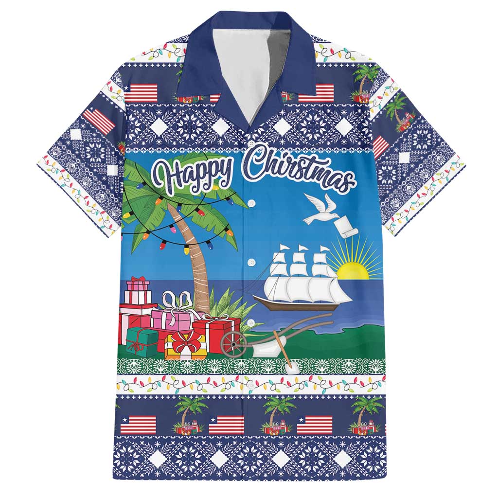 Personalized Liberia Christmas Hawaiian Shirt The Love of Liberty Brought Us Here - Wonder Print Shop