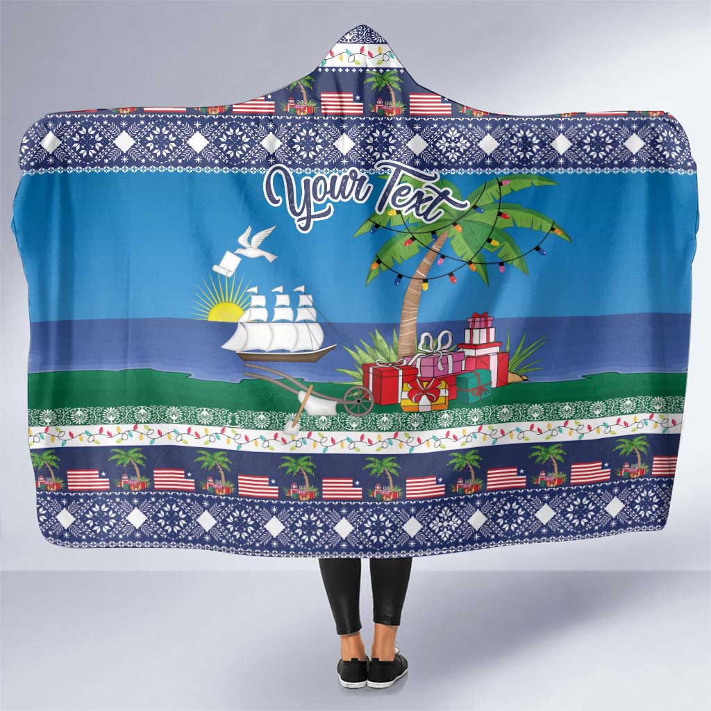 Personalized Liberia Christmas Hooded Blanket The Love of Liberty Brought Us Here