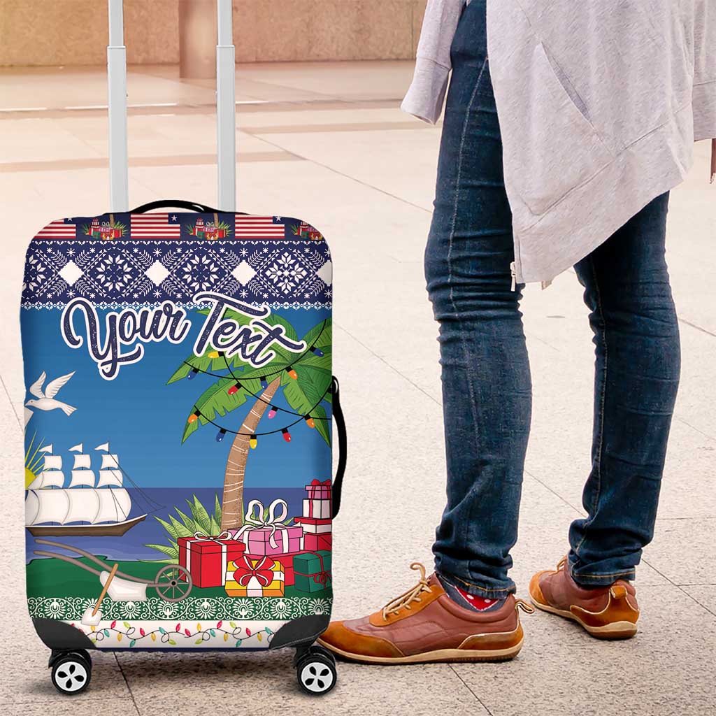 Personalized Liberia Christmas Luggage Cover The Love of Liberty Brought Us Here - Wonder Print Shop