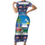 Personalized Liberia Christmas Short Sleeve Bodycon Dress The Love of Liberty Brought Us Here - Wonder Print Shop