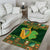 Personalized Ireland Christmas Area Rug Irish Harp With Lucky Shamrock - Wonder Print Shop