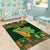 Personalized Ireland Christmas Area Rug Irish Harp With Lucky Shamrock - Wonder Print Shop