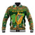 Personalized Ireland Christmas Baseball Jacket Irish Harp With Lucky Shamrock - Wonder Print Shop