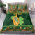 Personalized Ireland Christmas Bedding Set Irish Harp With Lucky Shamrock - Wonder Print Shop