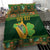 Personalized Ireland Christmas Bedding Set Irish Harp With Lucky Shamrock - Wonder Print Shop