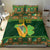 Personalized Ireland Christmas Bedding Set Irish Harp With Lucky Shamrock - Wonder Print Shop