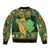 Personalized Ireland Christmas Bomber Jacket Irish Harp With Lucky Shamrock - Wonder Print Shop