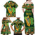 Personalized Ireland Christmas Family Matching Off Shoulder Maxi Dress and Hawaiian Shirt Irish Harp With Lucky Shamrock - Wonder Print Shop