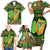 Personalized Ireland Christmas Family Matching Short Sleeve Bodycon Dress and Hawaiian Shirt Irish Harp With Lucky Shamrock - Wonder Print Shop