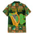 Personalized Ireland Christmas Hawaiian Shirt Irish Harp With Lucky Shamrock - Wonder Print Shop