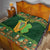 Personalized Ireland Christmas Quilt Irish Harp With Lucky Shamrock - Wonder Print Shop