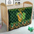 Personalized Ireland Christmas Quilt Irish Harp With Lucky Shamrock - Wonder Print Shop