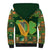 Personalized Ireland Christmas Sherpa Hoodie Irish Harp With Lucky Shamrock