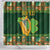 Personalized Ireland Christmas Shower Curtain Irish Harp With Lucky Shamrock