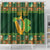 Personalized Ireland Christmas Shower Curtain Irish Harp With Lucky Shamrock