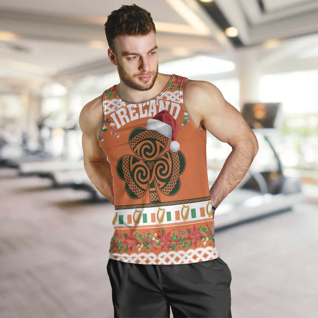 Personalized Ireland Christmas Men Tank Top Irish Shamrock Celtic Nollaig Shona Dhuit - Wonder Print Shop