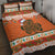 Personalized Ireland Christmas Quilt Bed Set Irish Shamrock Celtic Nollaig Shona Dhuit